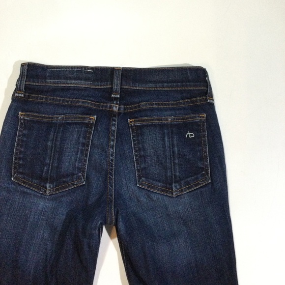 Rag And Bone Women’s Size 24 Skinny Jeans in Classic Rise In Dark Blue - Picture 6 of 10